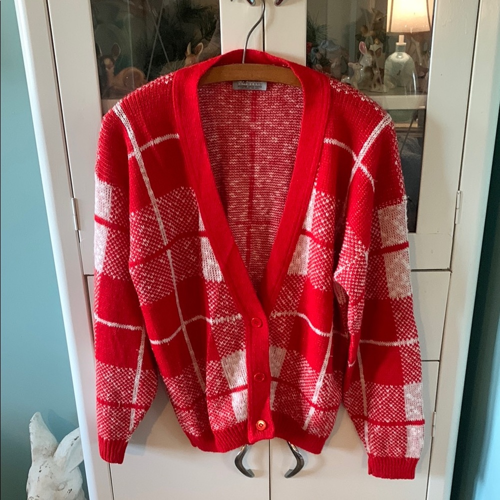 Adele Knitwear vintage sweater cardigan euc guestimating sz M